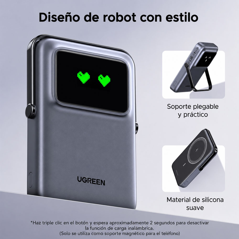 POWERBANK UGREEN 10,000MAH 20W MAGNETIC WIRELESS MODELO: PB572 - 6