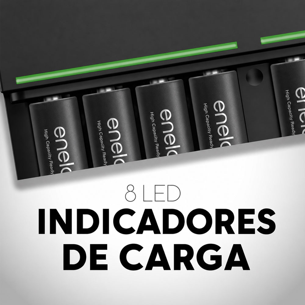 PILAS RECARGABLES PANASONIC ENELOOP PRO 2500MAH X8 AA + CARGADOR BQ-CC63 - 5