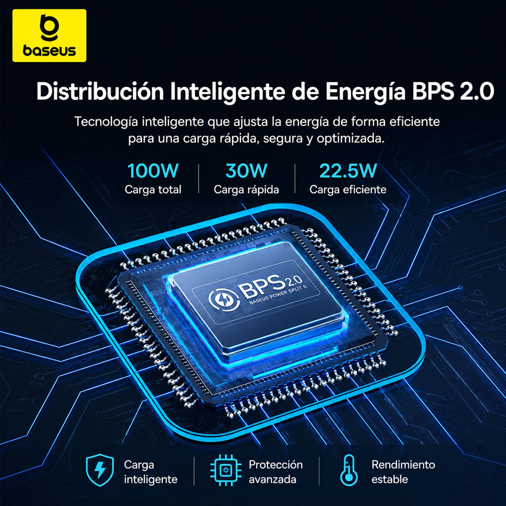 CARGADOR PARA AUTO BASEUS MULTIPUERTO 152.5W - 4