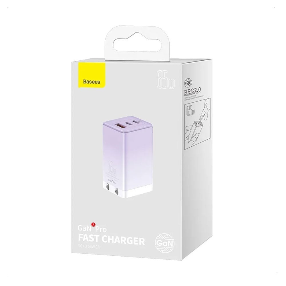 CARGADOR BASEUS GAN3 PRO 65W (FAST CHARGER) - 1
