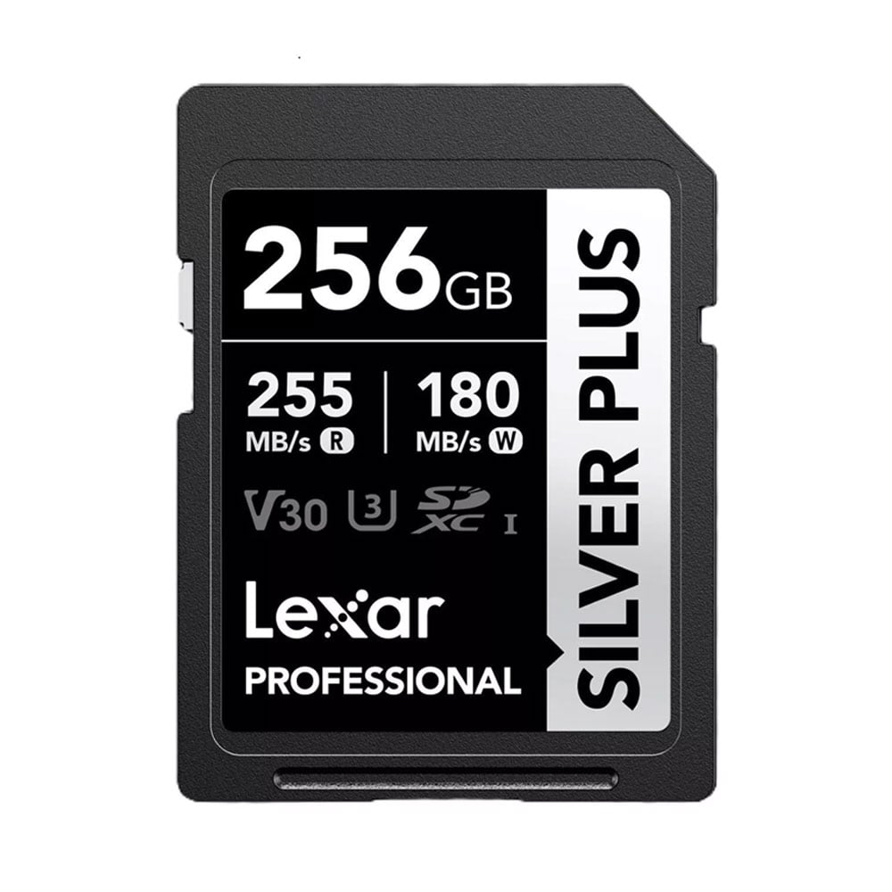 MEMORIA SD LEXAR PROFESSIONAL 256GB SILVER PLUS - R:255MB - W:180MB - 1