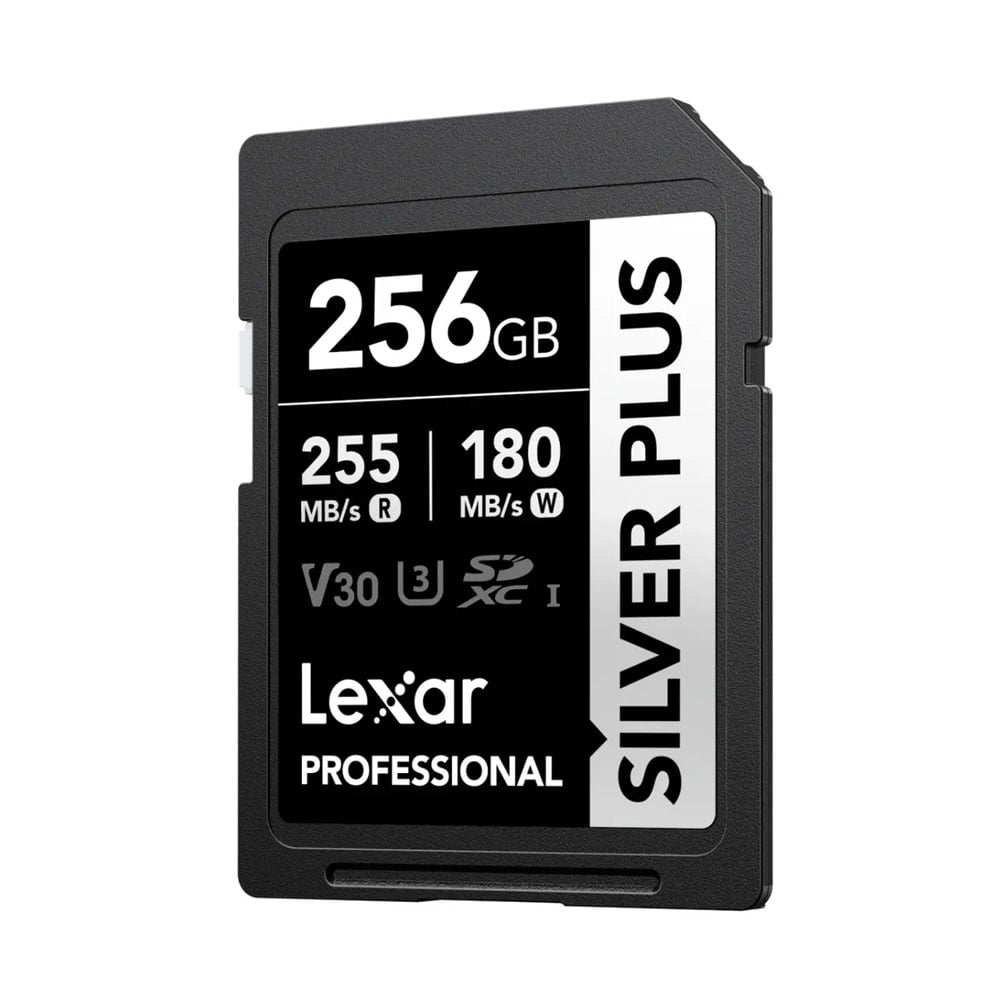 MEMORIA SD LEXAR PROFESSIONAL 256GB SILVER PLUS - R:255MB - W:180MB - 2