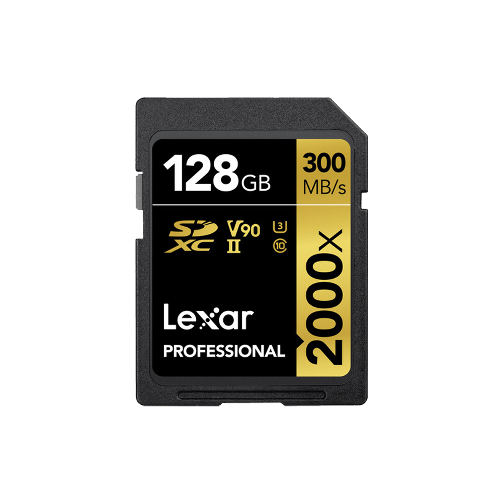 MEMORIA SD LEXAR PROFESSIONAL 128GB GOLD V90 - R:300MB - W:260MB - 1