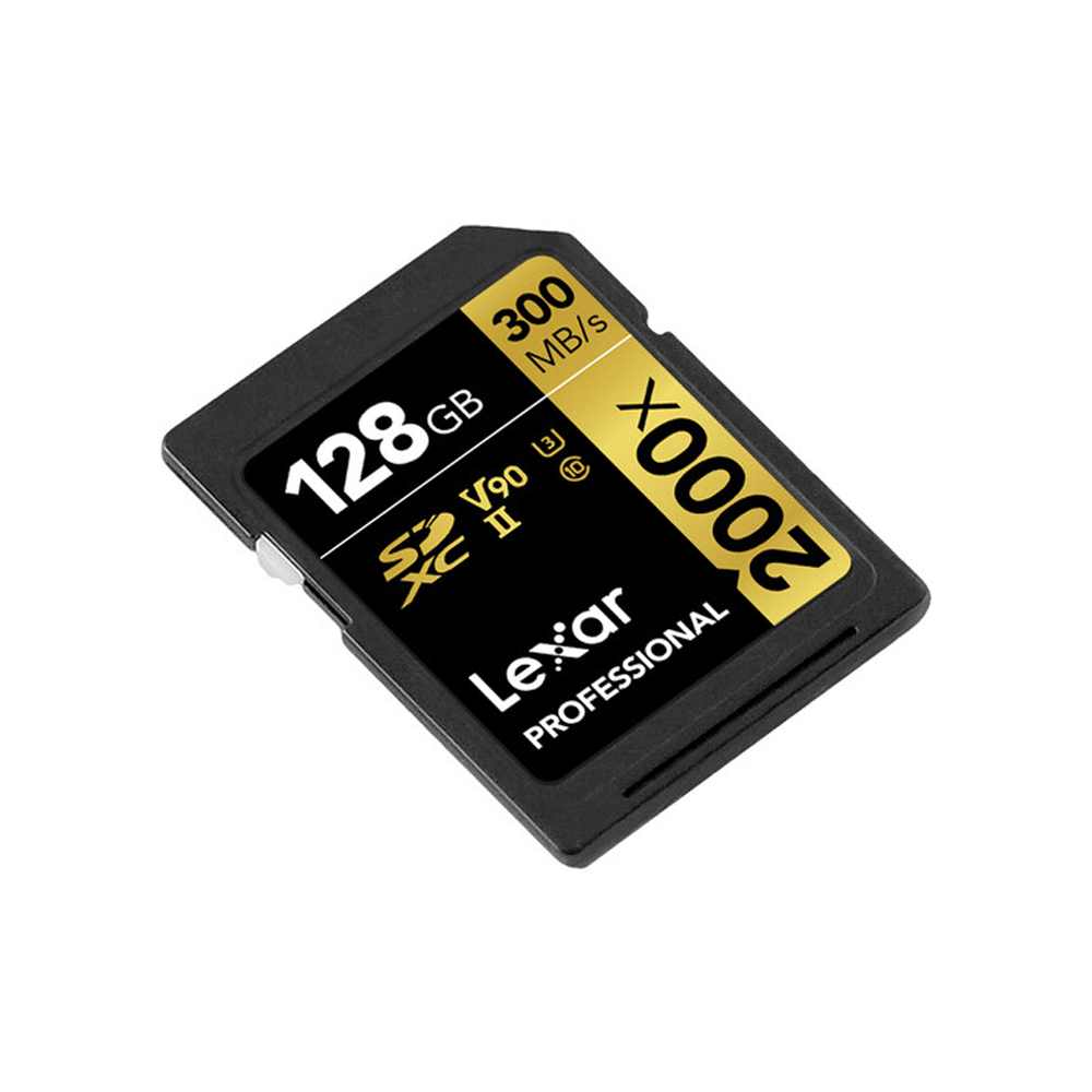 MEMORIA SD LEXAR PROFESSIONAL 128GB GOLD V90 - R:300MB - W:260MB - 3
