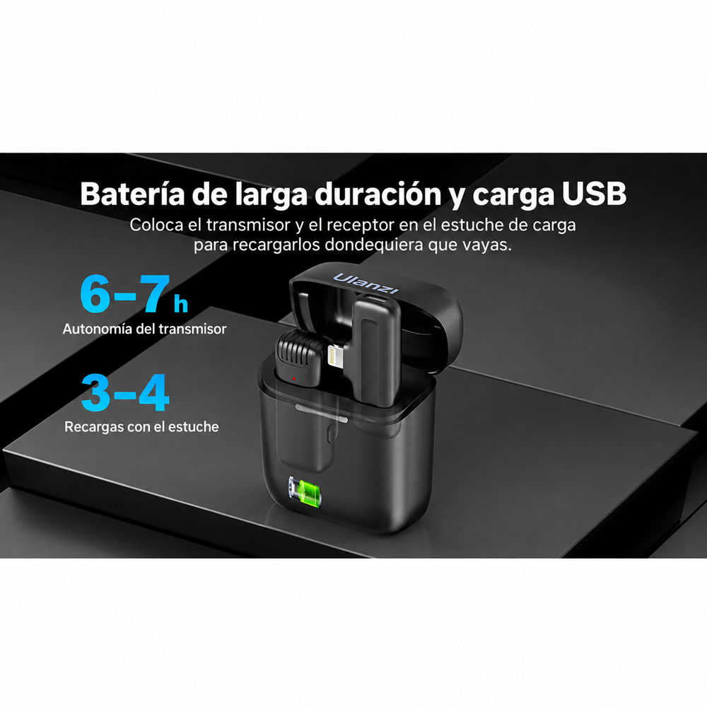 MICROFONO INALAMBRICO ULANZI J11 PARA SMARTPHONE (CONECTOR: TIPO C) - 9