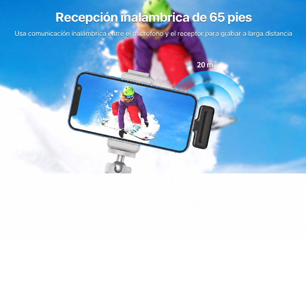 MICROFONO INALAMBRICO ULANZI J11 (PARA SMARTPHONE - TIPO LIGHTNING) - 9