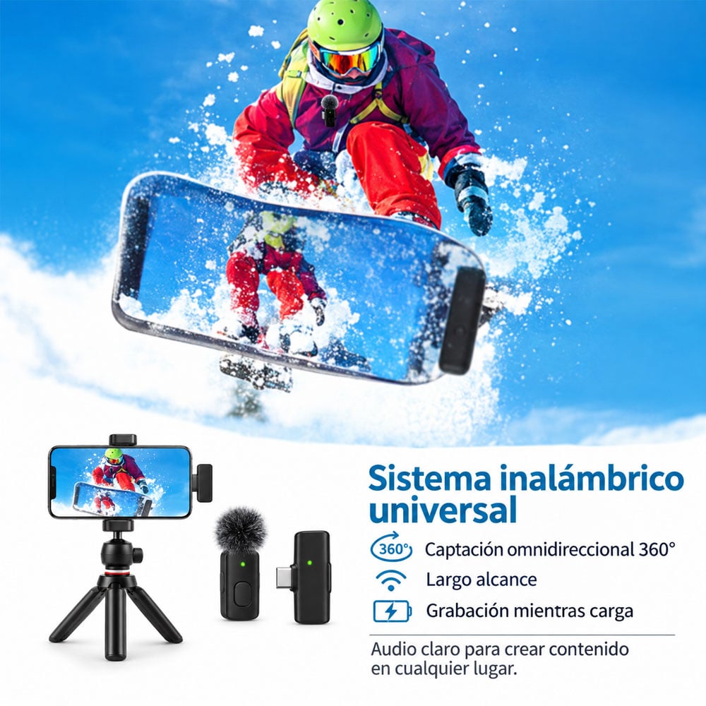MICROFONO INALAMBRICO ULANZI J12 (PARA SMARTPHONE - TIPO LIGHTNING) - 5