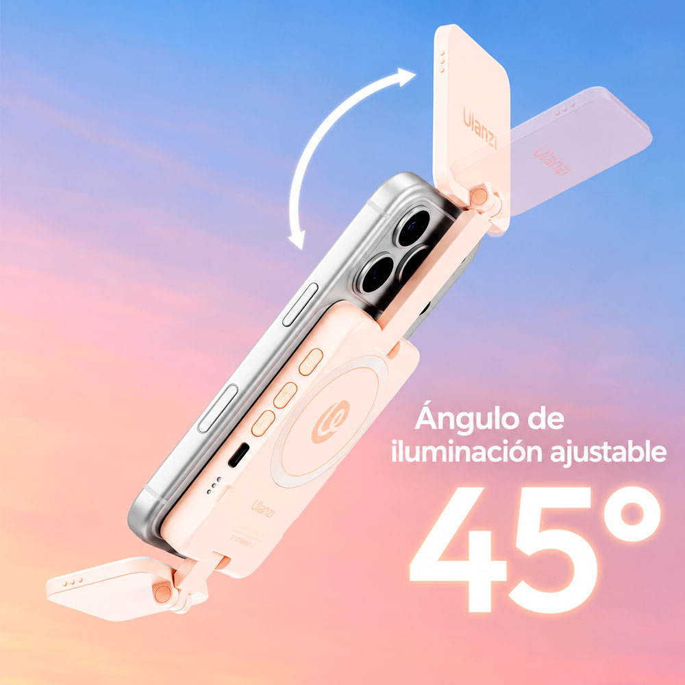 LUZ DE RELLENO ULANZI GL01 GLOWUP PARA SMARTPHONE (BLANCO) - 7