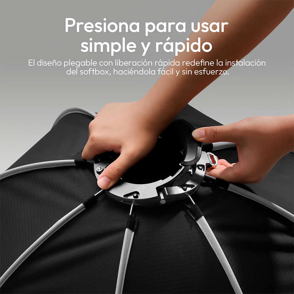 SOFTBOX OCTOGONAL ULANZI QS80 (MONTURA BOWENS - ARMADO RAPIDO) - 8