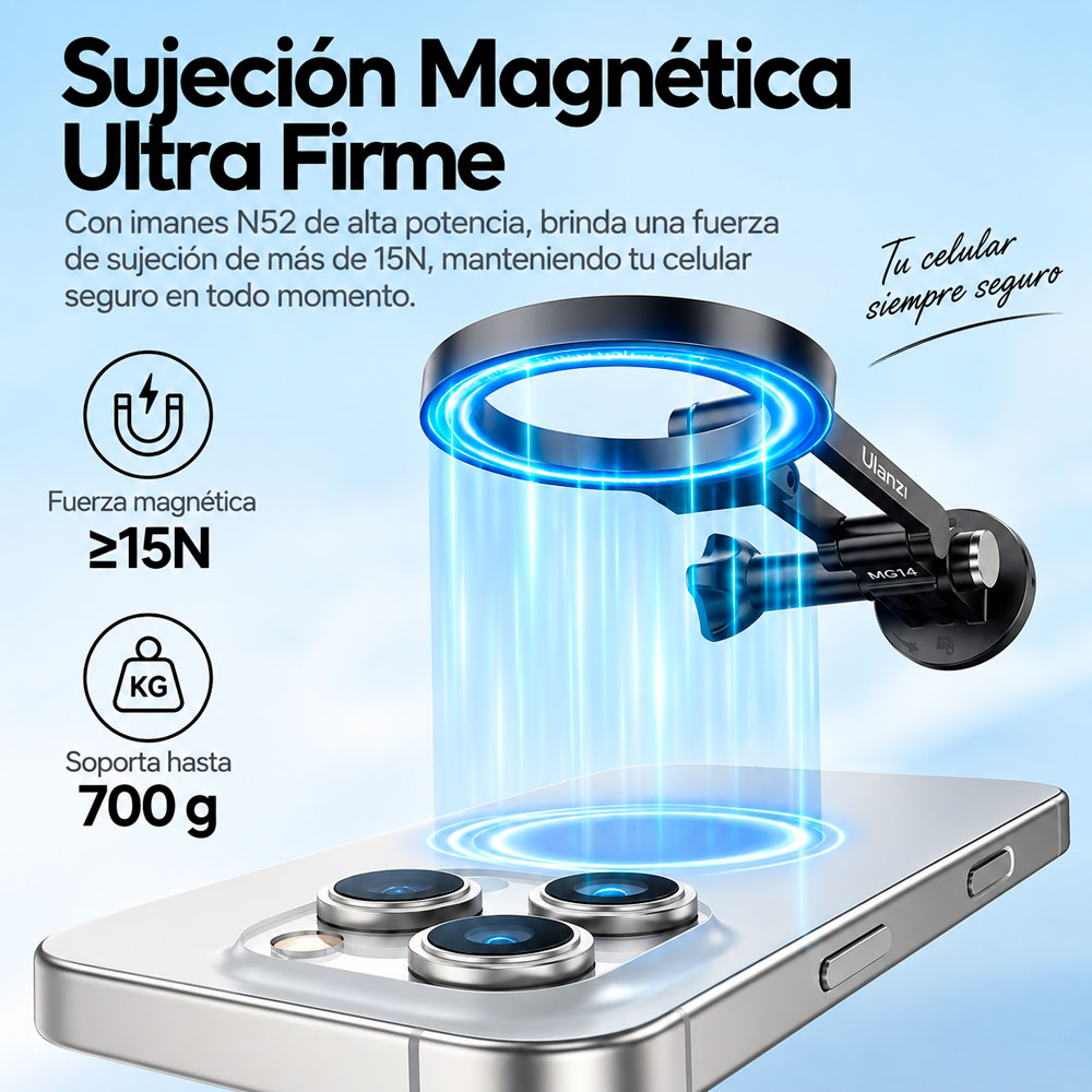 SOPORTE MAGNÉTICO PARA EL CUELLO ULANZI MG14 PARA SMARTPHONE - 6