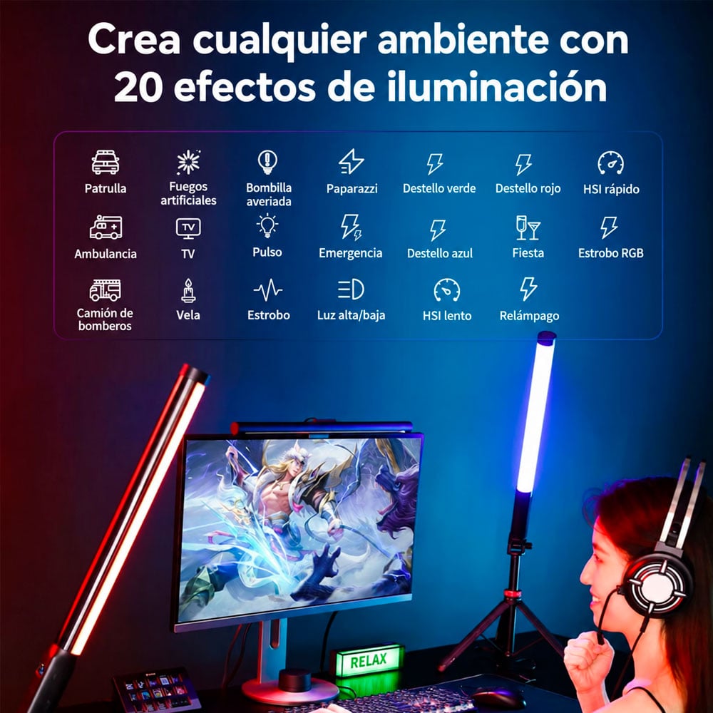 BARRA DE LUZ CONTINUA ULANZI VL119 RGB - 7