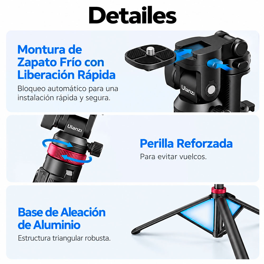 TRIPODE ULANZI MT-78 PARA SMARTPHONES - 8