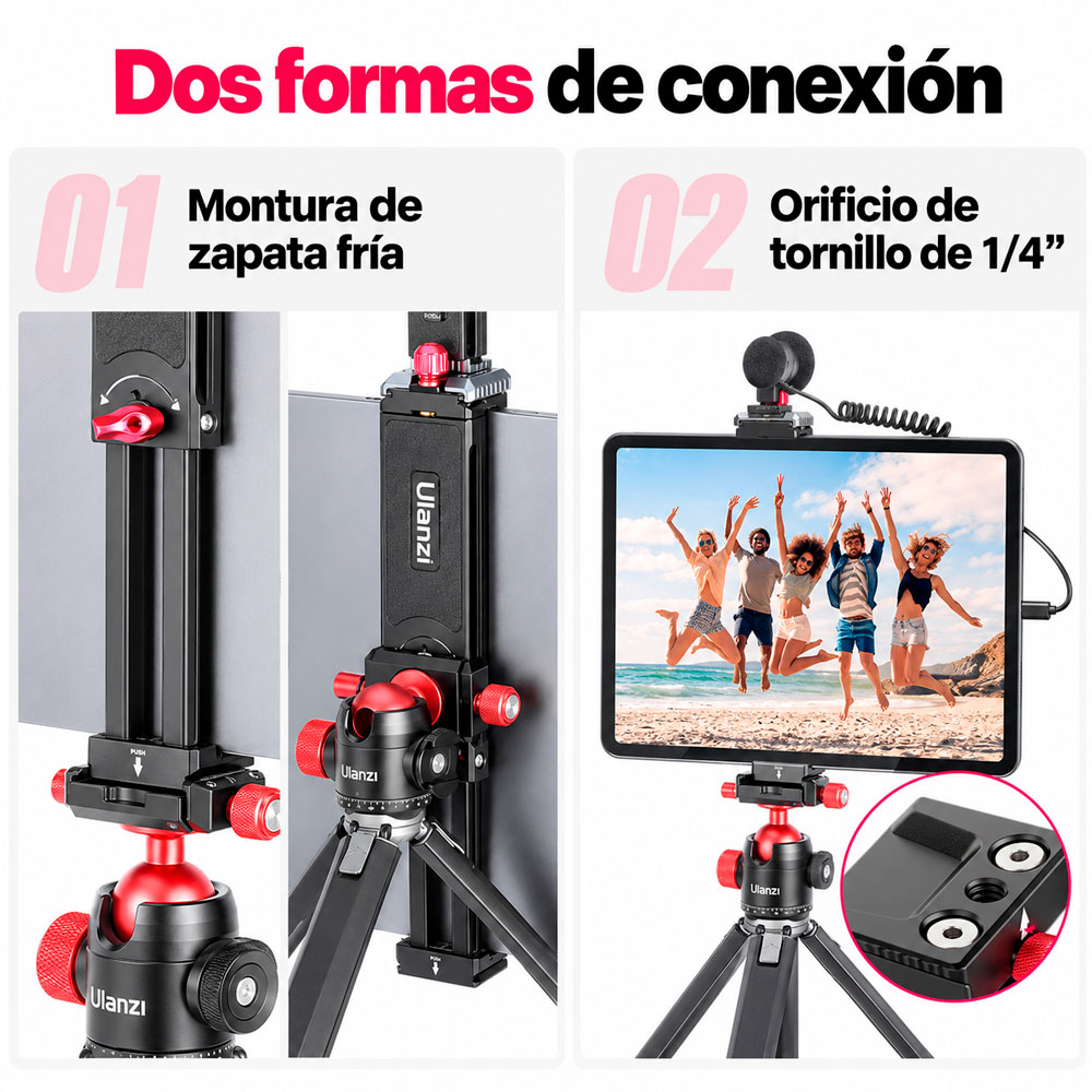 SOPORTE DE TRIPODE METALICO U-PAD III PARA TABLETS Y TELEFONOS - 8