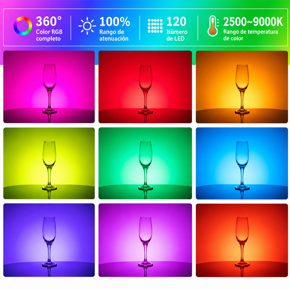LUZ CONTINUA LED PORTATIL ULANZI VL120RGB - 5