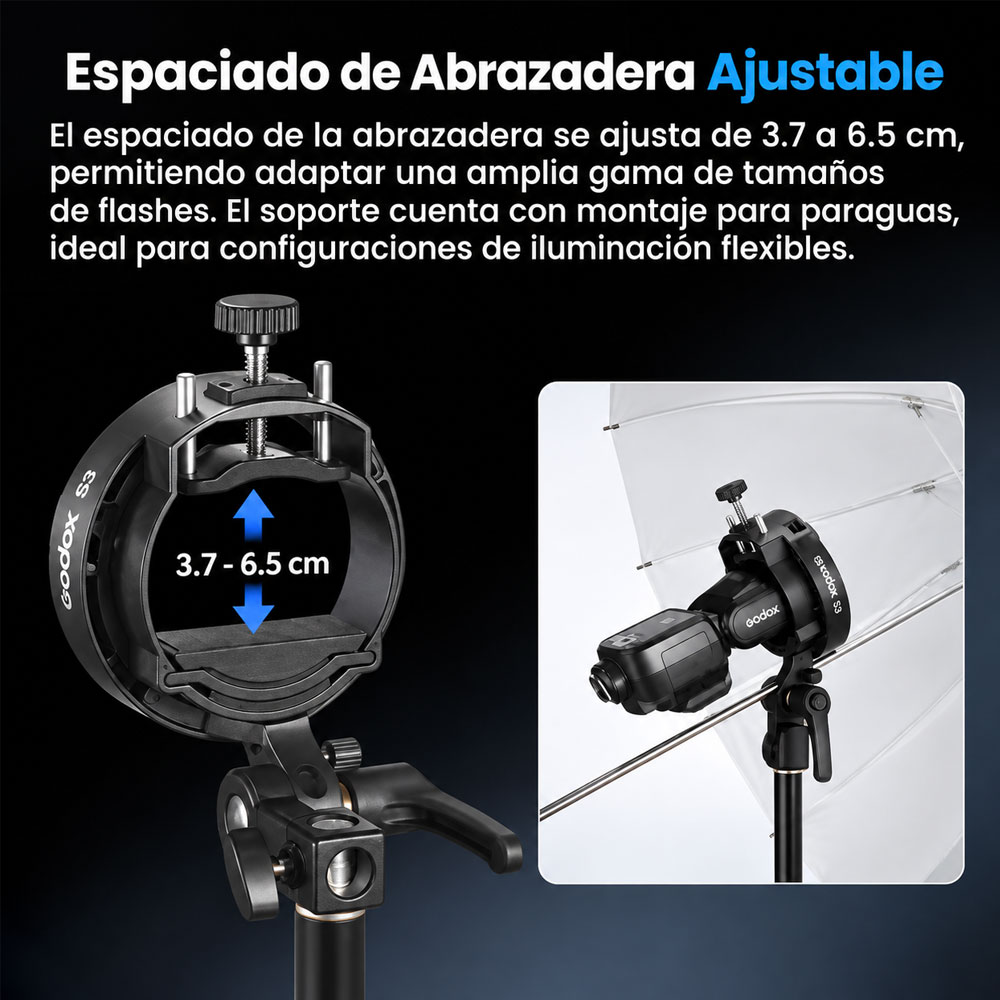 SOPORTE PARA FLASH GODOX S3 - 5