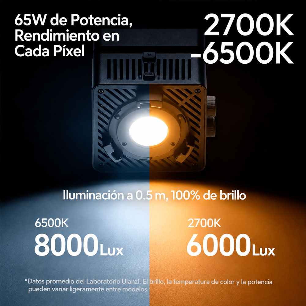 LUZ CONTINUA LED ULANZI EC65 BICOLOR 65W - 4