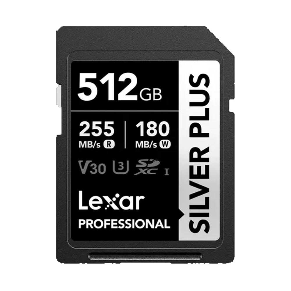 MEMORIA SD LEXAR PROFESSIONAL 512GB SILVER PLUS - R:255MB - W:180MB - 1