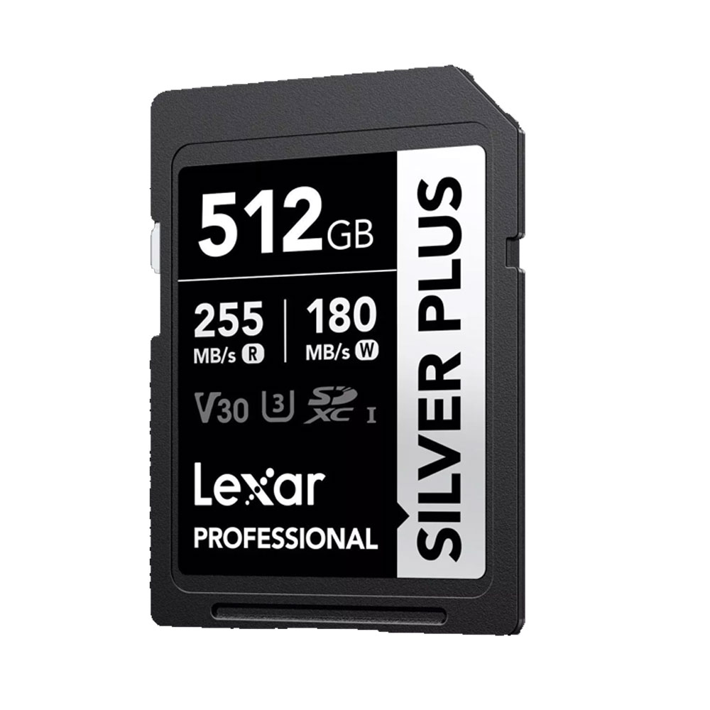 MEMORIA SD LEXAR PROFESSIONAL 512GB SILVER PLUS - R:255MB - W:180MB - 2