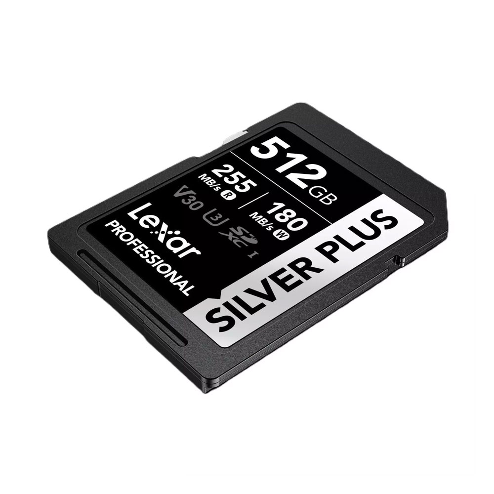 MEMORIA SD LEXAR PROFESSIONAL 512GB SILVER PLUS - R:255MB - W:180MB - 3