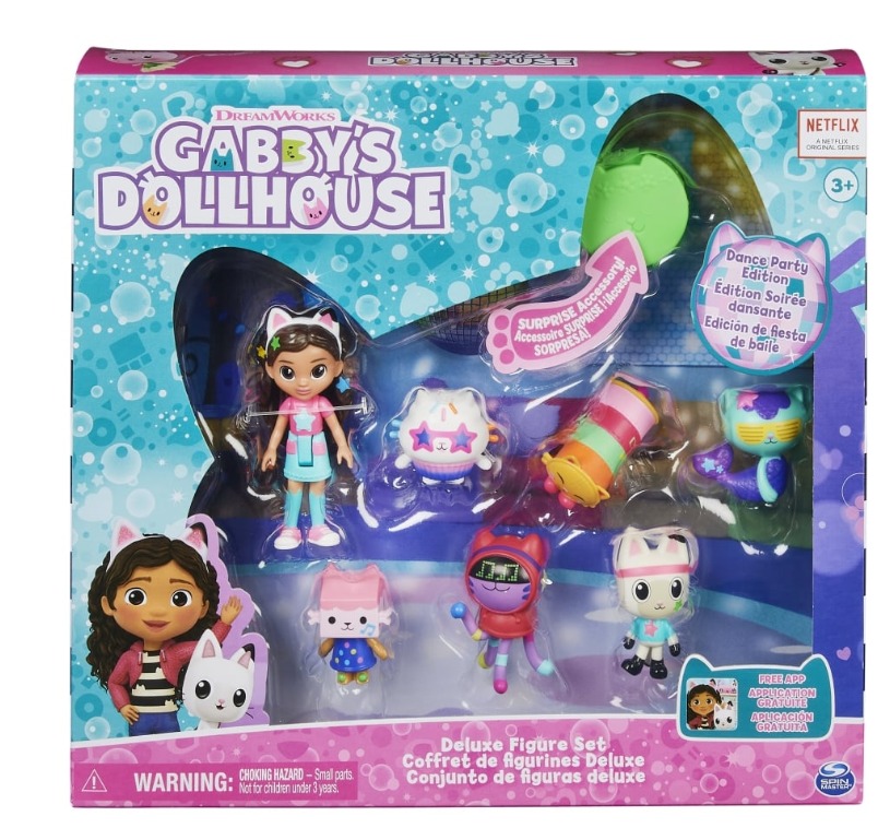 SET GABBY'S DOLLHOUSE FIGURAS FIESTA BAILE GABBYS - 1