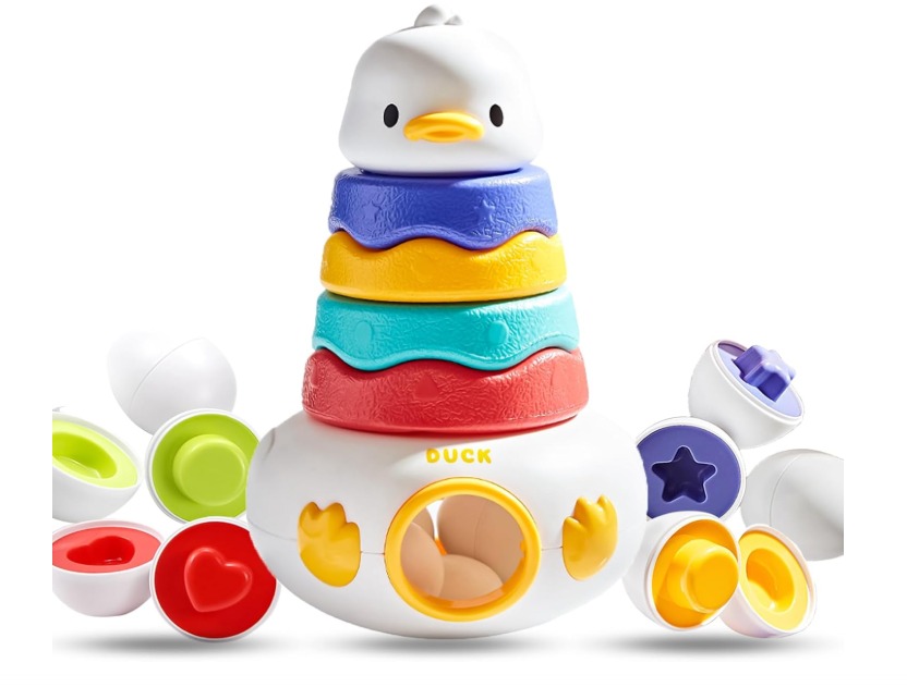 JUEGO APILABLE DE PATO CON HUEVOS DE ENCAJE - 2