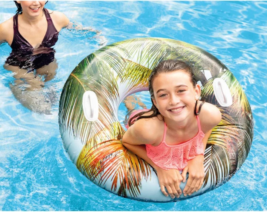 ANILLO INFLABLE , MODELO HOJA DE PALMA - 3