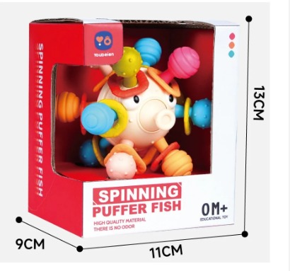 DIVERSIÓN SENSORIAL PARA BEBÉS: PEZ GLOBO GIRATORIO - 1