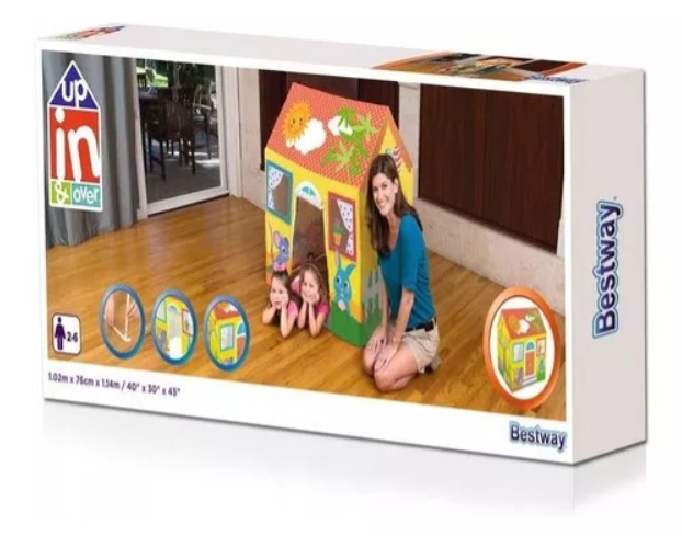 CARPA CASITA INFANTIL NIÑOS BESTWAY 1.02M X 76CM X 1.14M - 4
