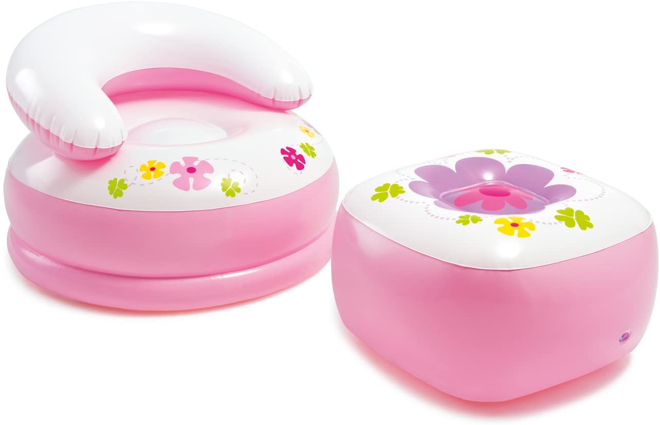 CASITA DE PRINCESAS PARA JUGAR INCLUYE SILLON Y PUF - INTEX - 5