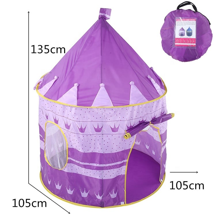 CARPA CASTILLO CASITA ARMABLE PARA NIÑAS LILA - 1