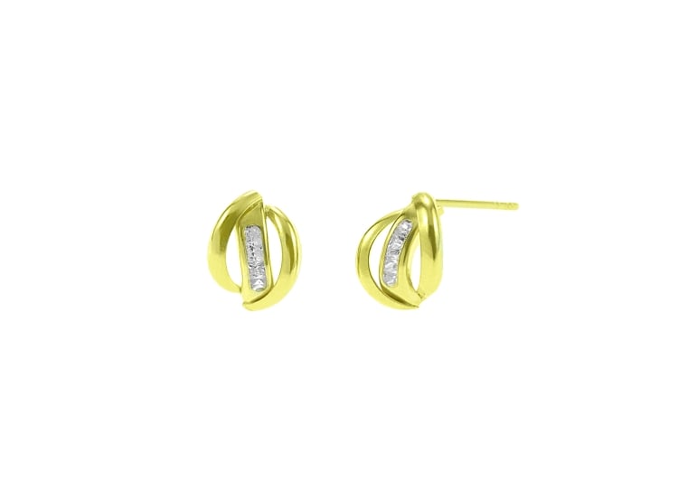 ARETES BALIQ 3 CAÑAS ORO 18K - 1