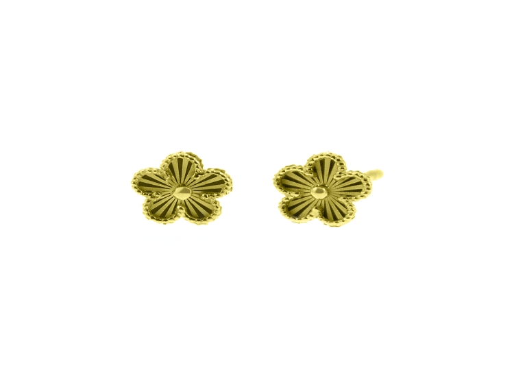 ARETES BALIQ FLOR ABUNDANCIA ORO 18K - 1