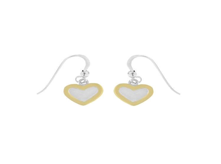 ARETES BALIQ CORAZON ASA AMA ORO PLATA - 1