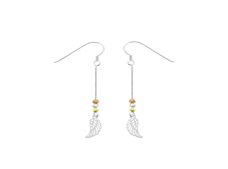 ARETES BALIQ ALAS ANGEL PLATA 925 - 1