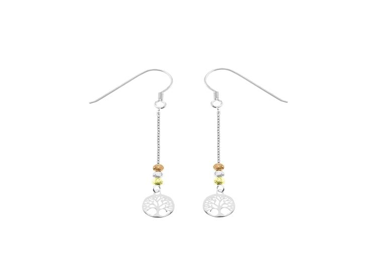 ARETES BALIQ ARBOL VIDA PLATA 925 - 1