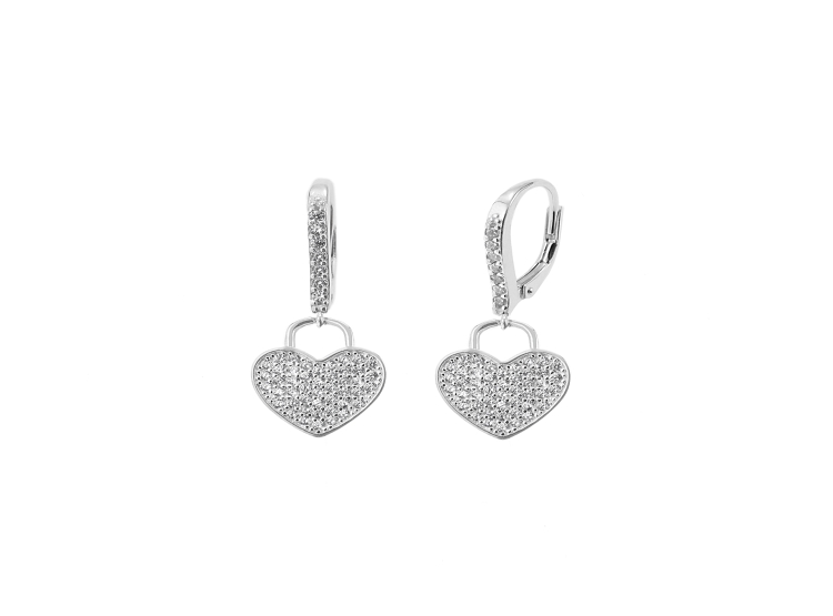 ARETES BALIQ CORAZON PLATA 925 - 1