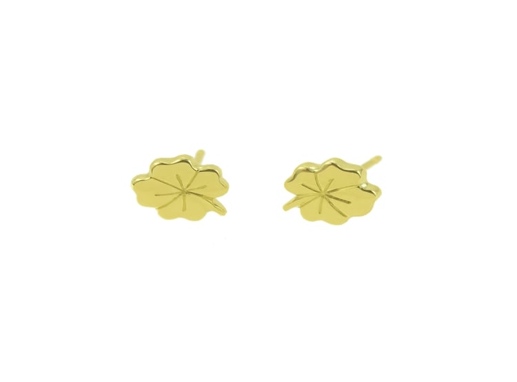ARETES BALIQ TREBOL ORO 18K - 1