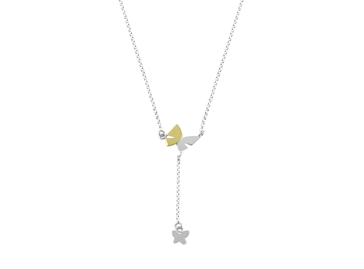 COLLAR BALIQ MARIPOSA ORO PLATA - 1