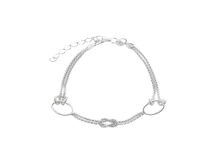 PULSERA OVALES NUDOS PLATA 925 - 1