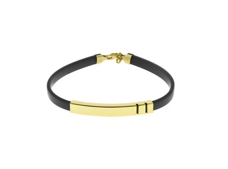 PULSERA BALIQ CAUCHO GOLDENSILVER - 1