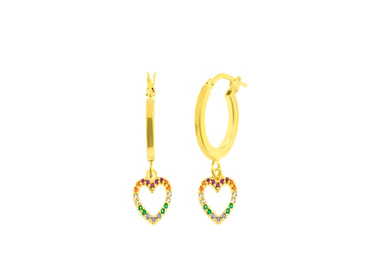 ARETES BALIQ MULTICOLOR GOLDENSILVER PLATA 925 - 1