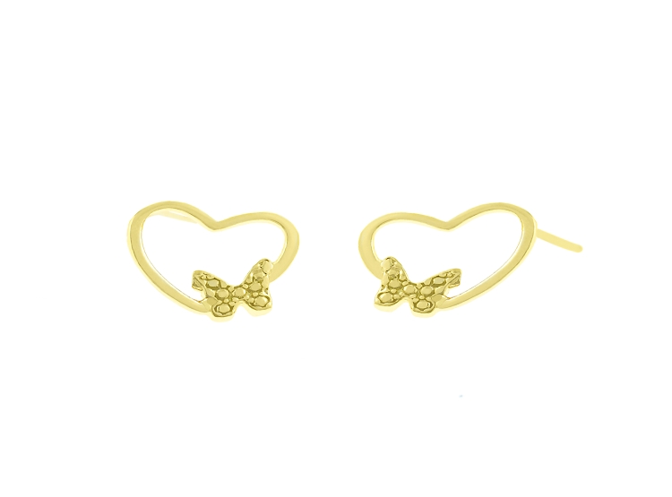 ARETES BALIQ MARIPOSA CORA GOLDENSILVER PLATA 925 - 1