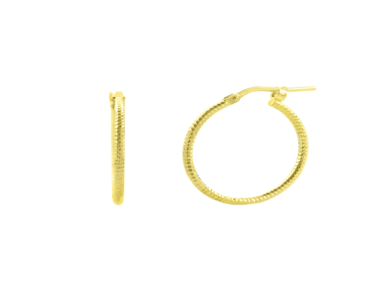 ARETES BALIQ ARGOLLA GOLDENSILVER 20MM PLATA 925 MUJER - 1
