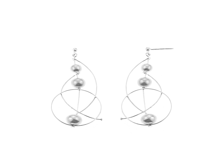 ARETES BALIQ CONSTELACIÓN 3 BOLAS PLATA 925 - 1
