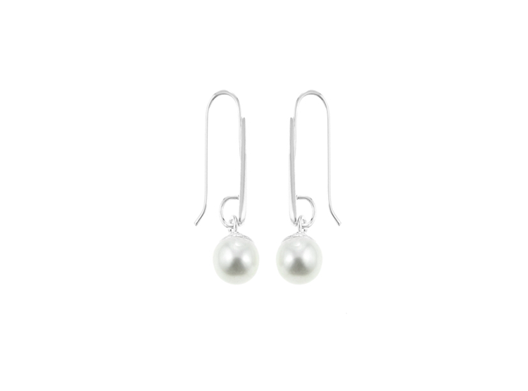 ARETES BALIQ ARS-4567 PLATA 925 COLGANTES CONPERLA - 1