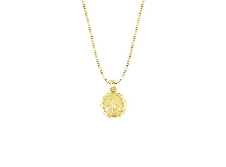 COLLAR BALIQ DIG-2552CAG-0278 ORO 18K VIRGEN MILAGROSA - 1