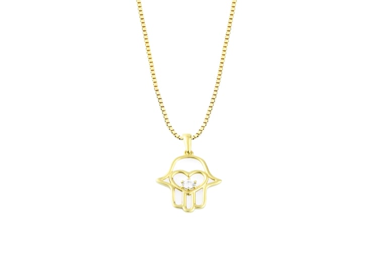 COLLAR BALIQ DIG-3030CAG-0278 ORO 18K MANO PODEROSA - 1