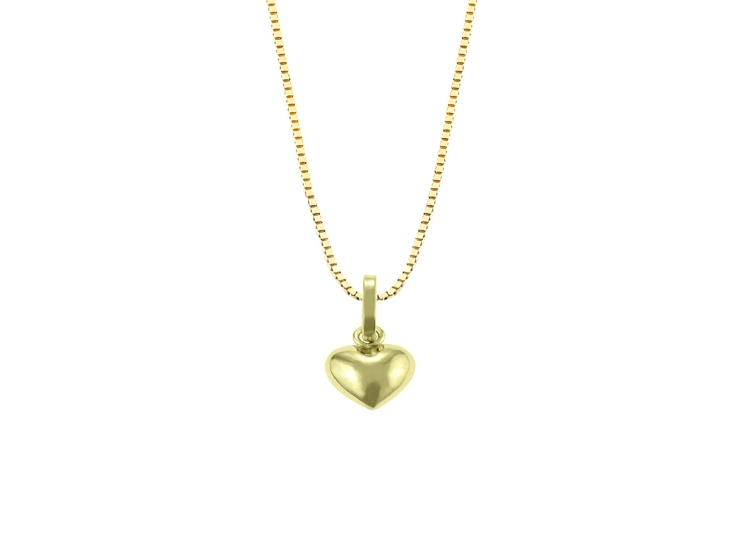 COLLAR BALIQ DIG-3250CAG-0278 ORO 18K CORAZON INFLADO - 1