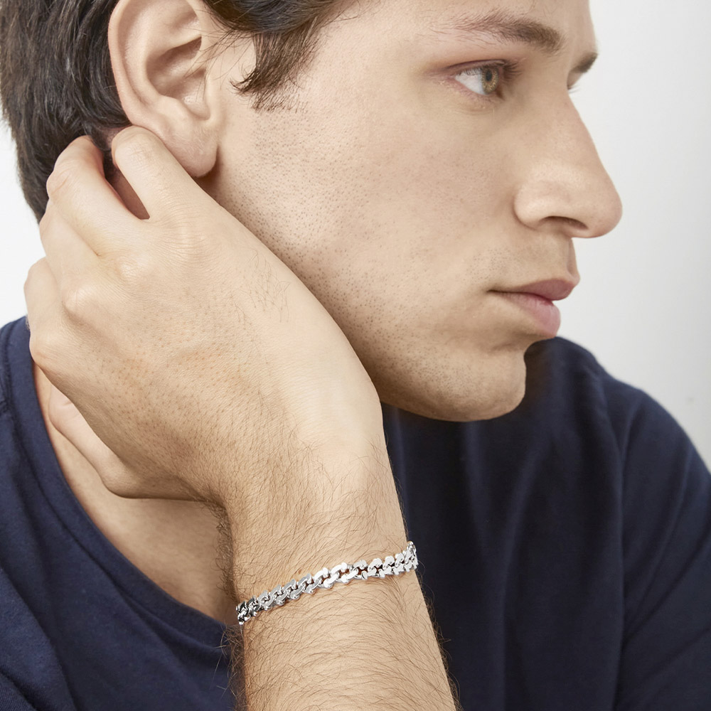 PULSERA BALIQ OVAL DONAS PLATA 925 HOMBRE - 2