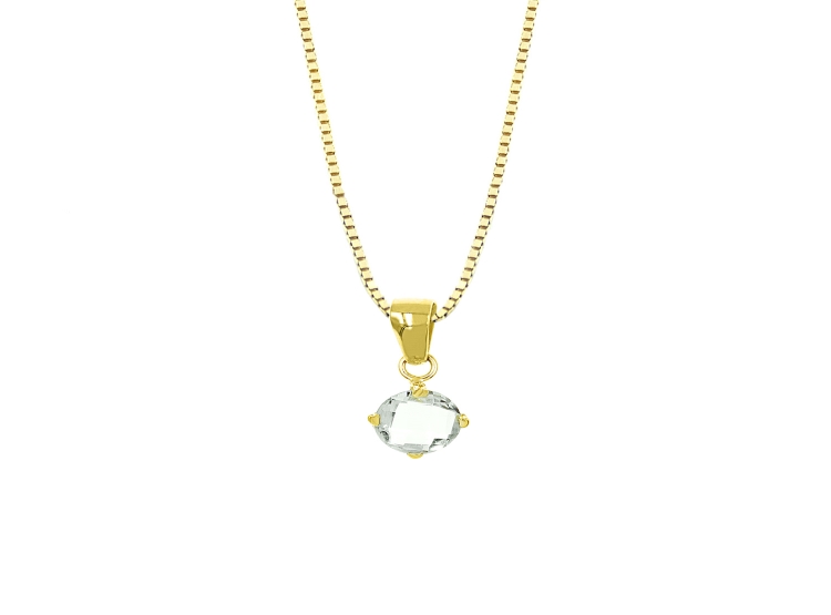 COLLAR BALIQ FLUORITA CUSHION ORO 18K - 1